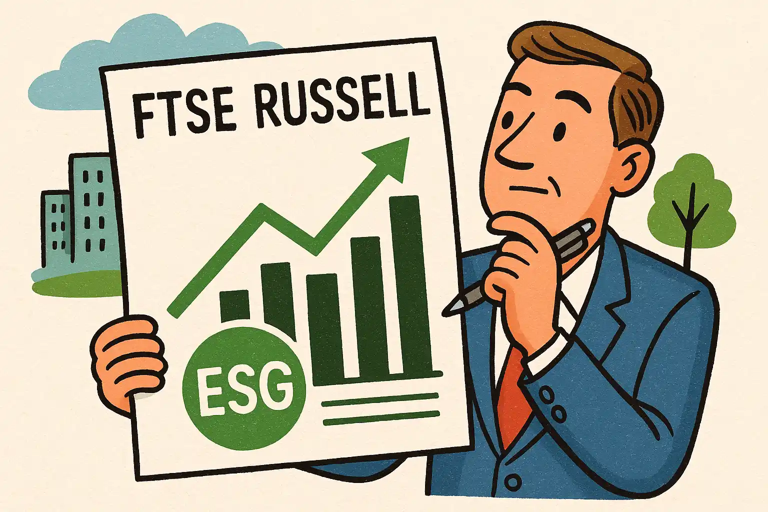 Ilustrasi Indeks FTSE Russell. Foto: AI untuk KabarBursa.