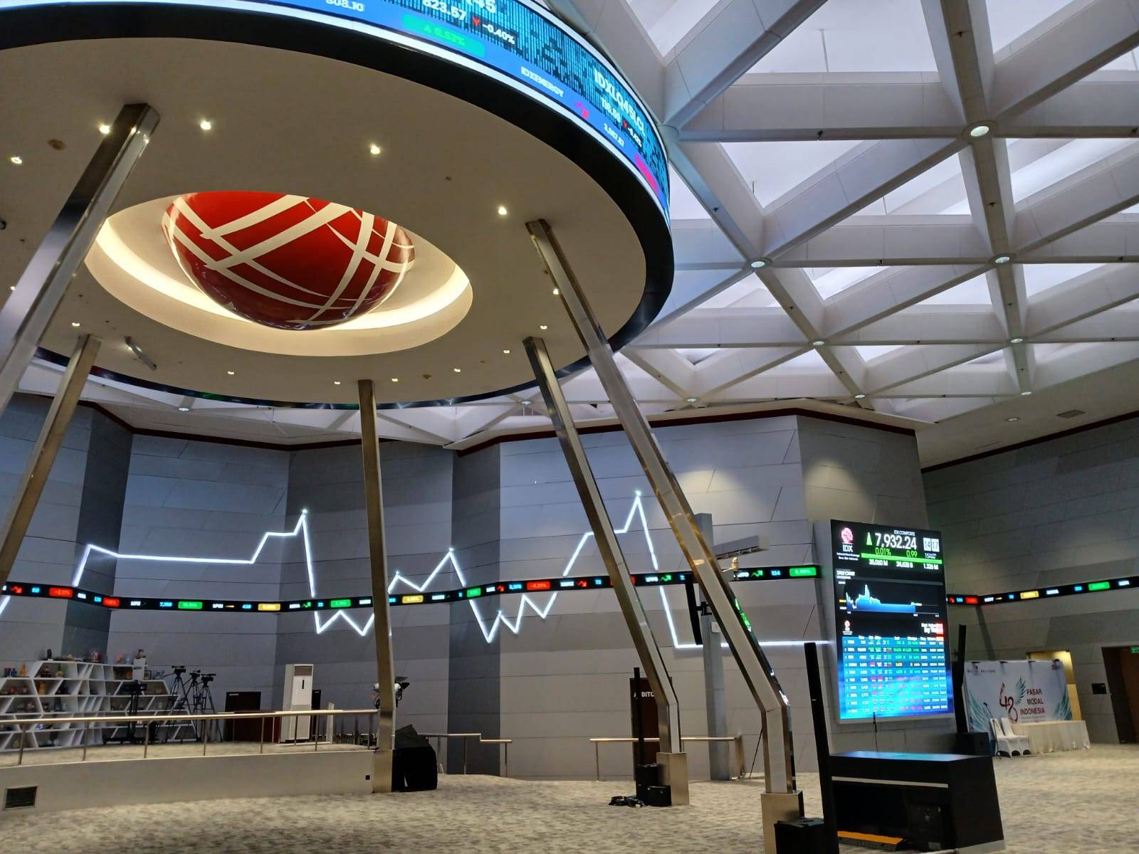 Penampakan Main Hall Gedung Bursa Efek Indonesia, Jakarta (foto: KabarBursa/Hutama Prayoga