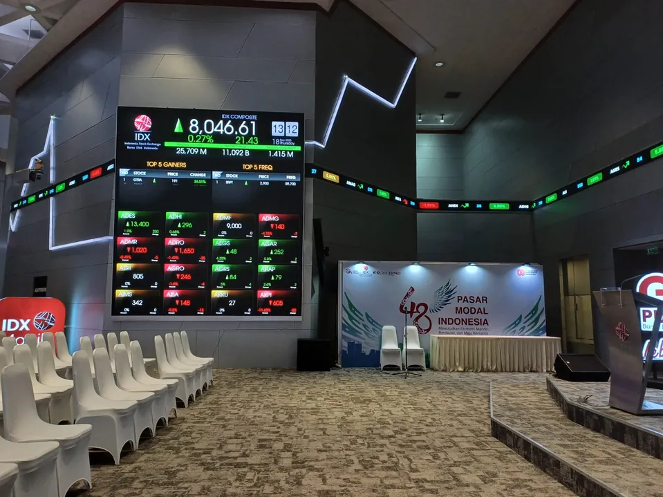 Ilustrasi - penampakan IHSG di papan pantau BEI. Foto: KabarBursa.com/Desty Luthfiani.