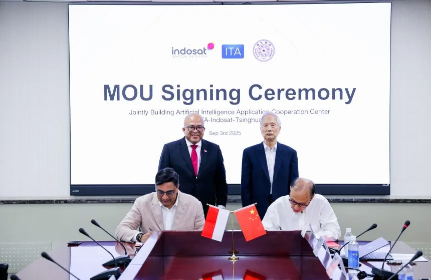 Indosat akan mendirikan AI Application Cooperation Center di Indonesia (foto: Indosat)