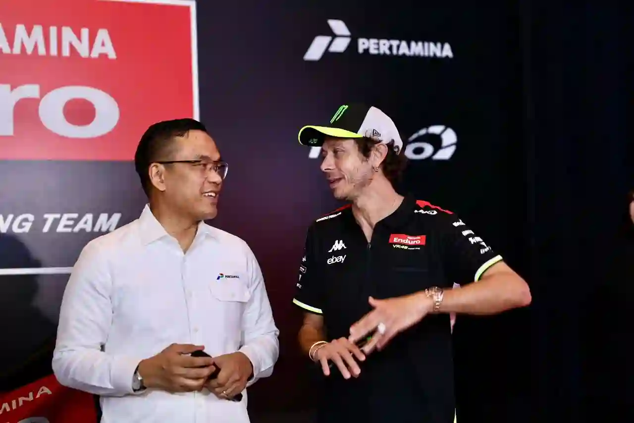 Pertamina jamu Valentino Rossi & VR46 Racing Team di Jakarta, rilis livery khusus Indonesia jelang MotoGP Mandalika 2025.