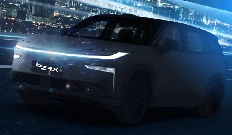 SUV listrik bZ3X yang dirilis di pasar Hong Kong dan Makau. Foto: carnewschina.