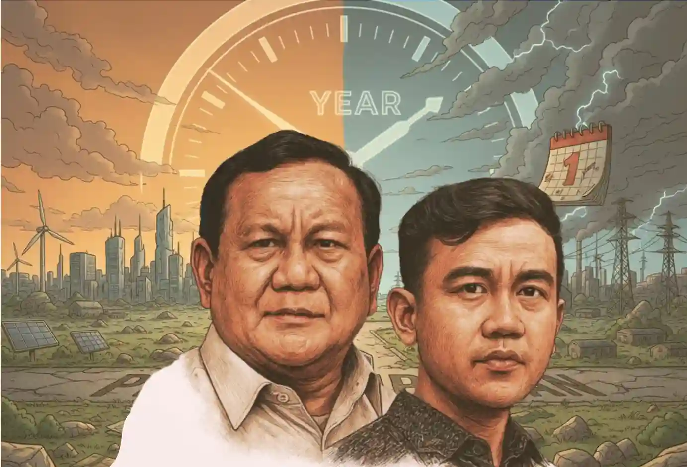 Satu tahun pertama pemerintahan Prabowo Subianto–Gibran Rakabuming Raka menempatkan sektor energi sebagai panggung besar pertaruhan kebijakan