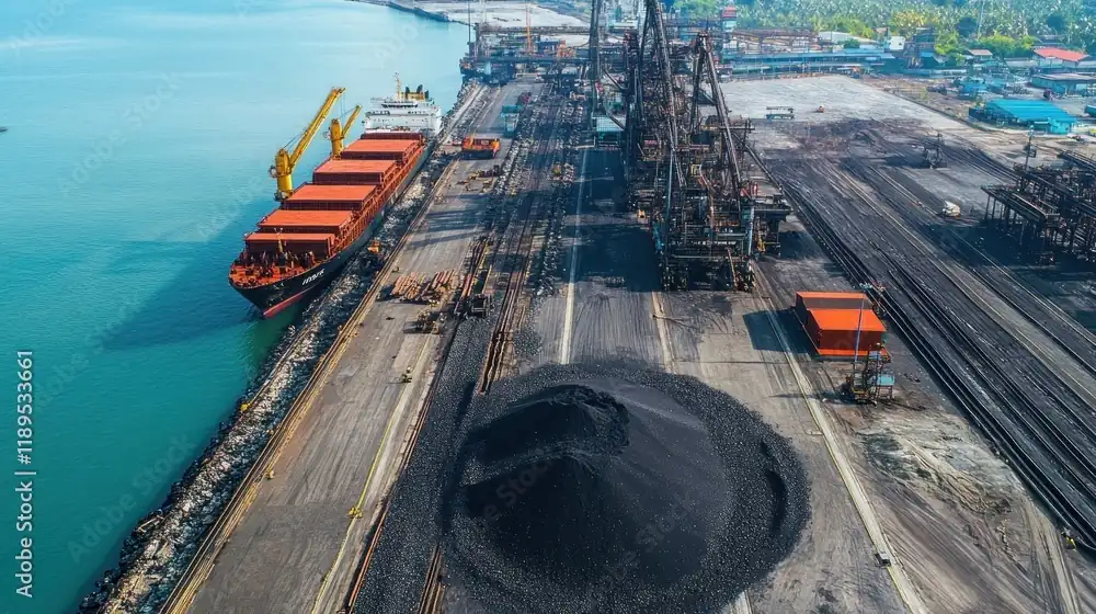 Terminal batu bara di Balikpapan, Indonesia. (Foto: Adobe Stock)