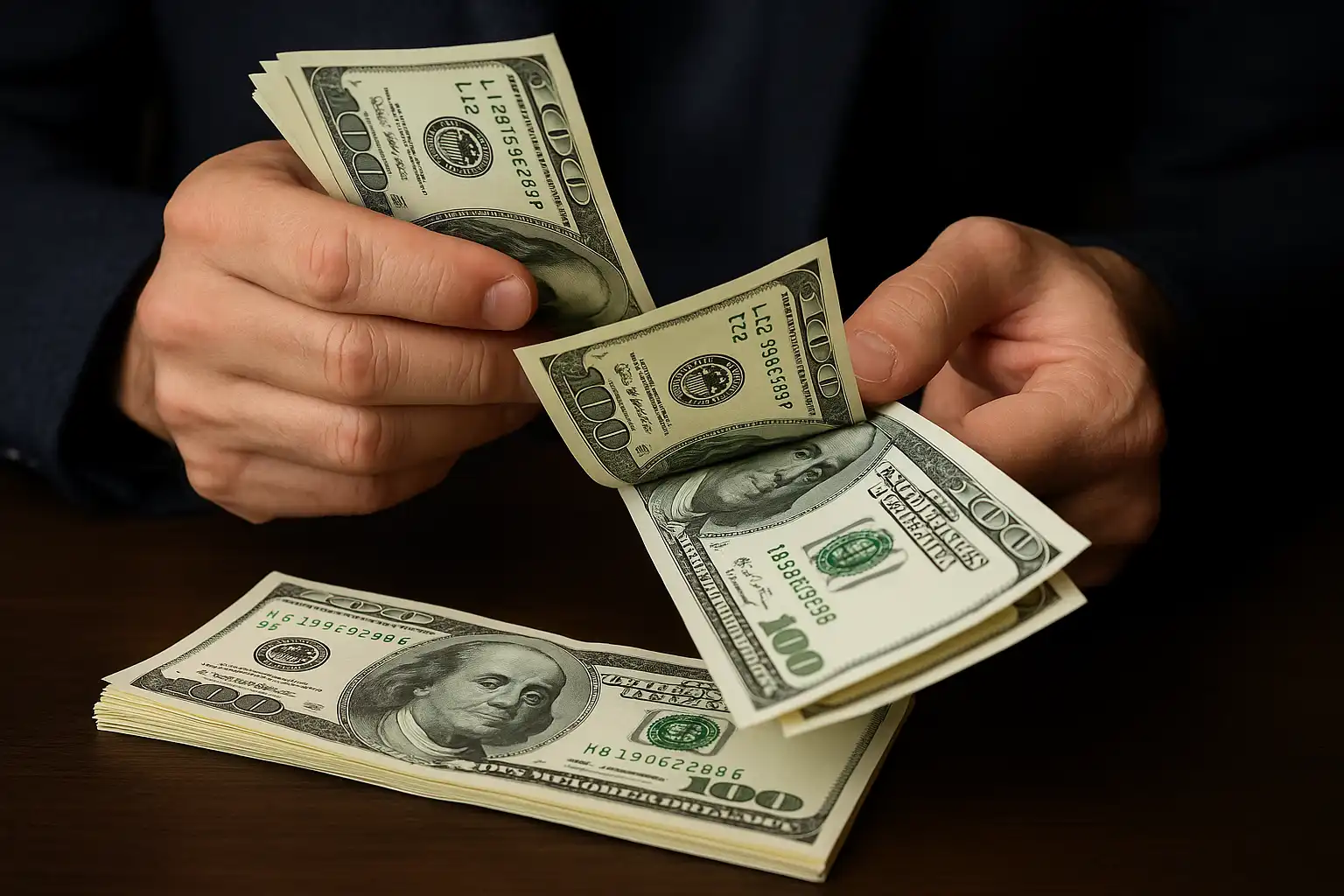 Ilustrasi menghitung dolar AS. Foto: AI untuk KabarBursa.
