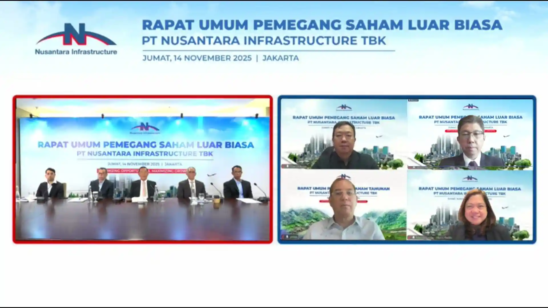 Nusantara Infrastructure optimistis bahwa pengalaman serta kompetensi direksi baru akan memperkokoh posisi