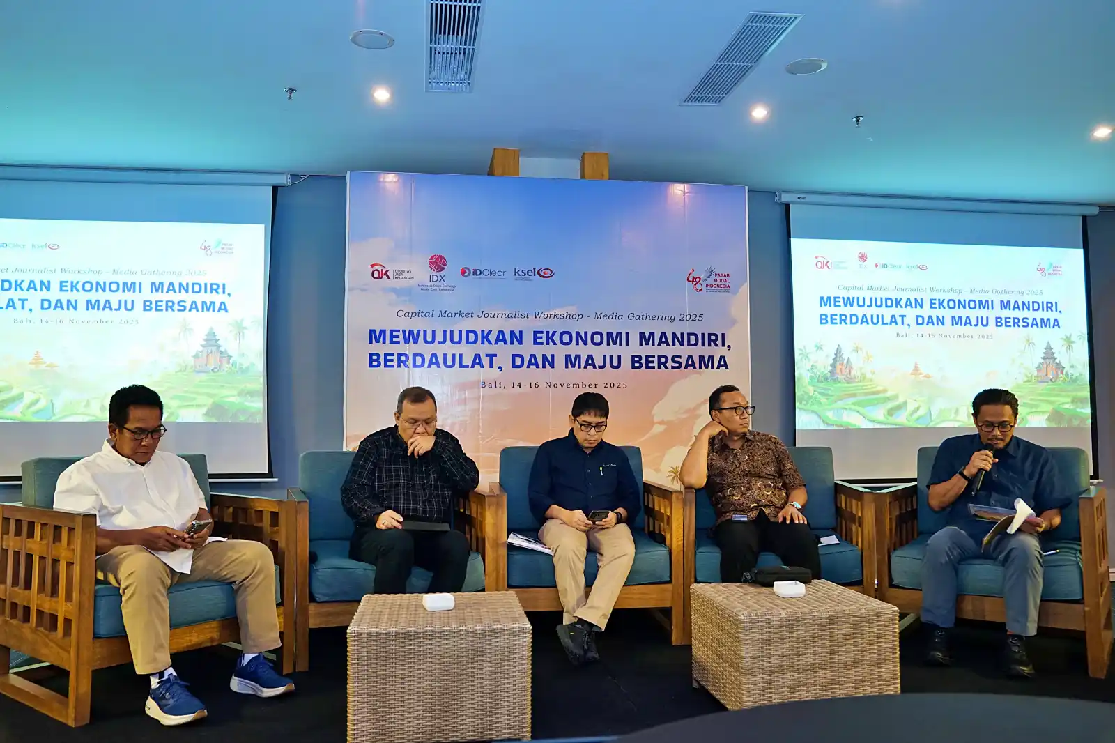 SRO Bursa Efek Indonesia, OJK, KSEI dan KPEI menggelar workshop dan media gathering di Ubud, Bali. (Foto: Dok. BEI)