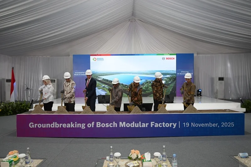 Pembangunan fasilitas baru pabrik Bosch di Indonesia. Foto: dok Bosch. 