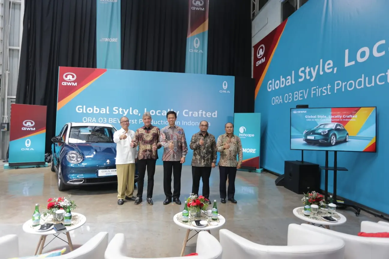 Mobil listrik GWM ORA 03 resmi diproduksi di Indonesia. Foto: dok. GWM