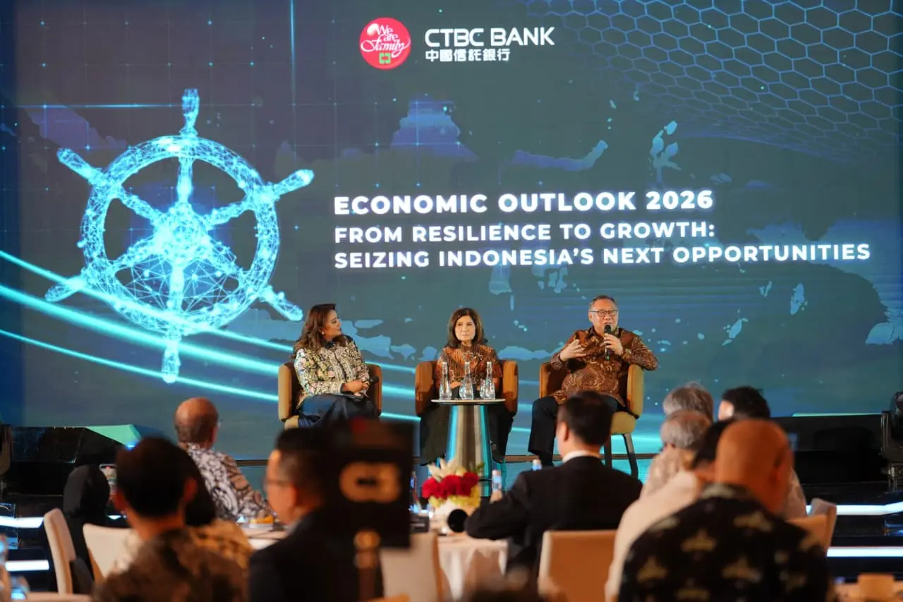 Forum Economic Outlook 2026 terkait proyeksi ekonomi global dan domestik Indonesia yang bertemakan “From Resilience to Growth: Seizing Indonesia’s next opportunities“.
