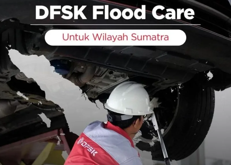 DFSK gelar program Flood Care. Bantu pemilik kendaraan lewat pengecekan gratis dan diskon sparepart hingga 50 persen. Foto: dok. DFSK