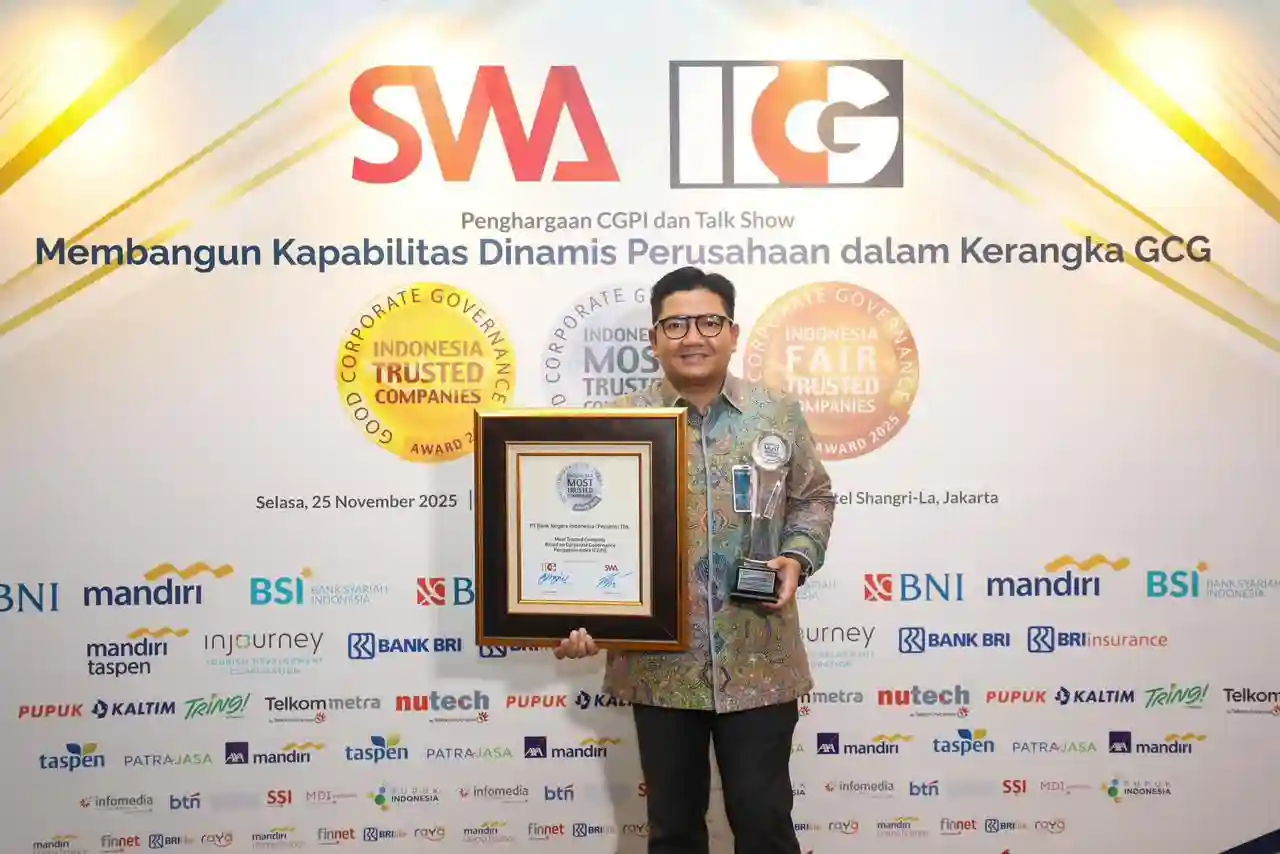 Bank BNI raih prestasi. Sabet penghargaan The Most Trusted Company pada Hakordia 2025, berikut bukti nyatanya. Foto: dok. BNI