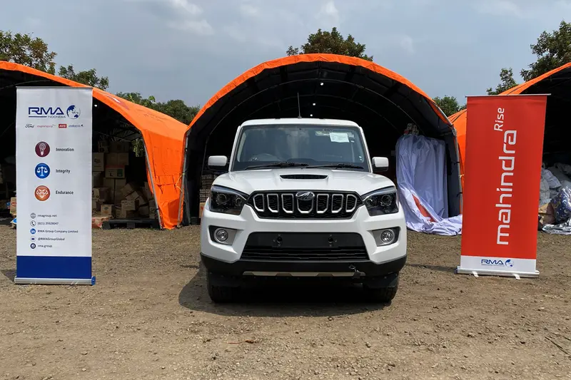Mahindra Scorpio Pik-Up double cabin yang disumbangkan ke BNPB untuk menangani bencana Sumatera. Foto: doc RMA Indonesia. 