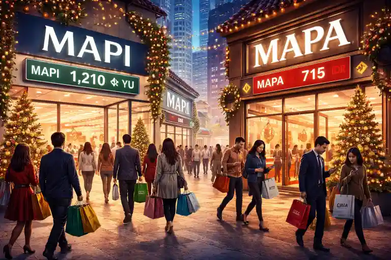 Ilustrasi borong MAPA atau beli MAPI? Foto: AI untuk KabarBursa.