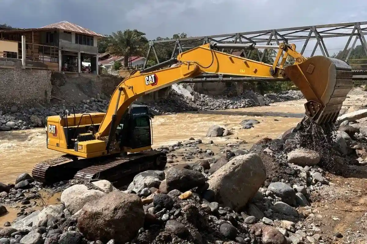Kondisi Terkini Percepatan normalisasi Sungai Batang Sumpur pasca bencana di Sumatera Barat (Sumbar). Foto: Dok KemenPU