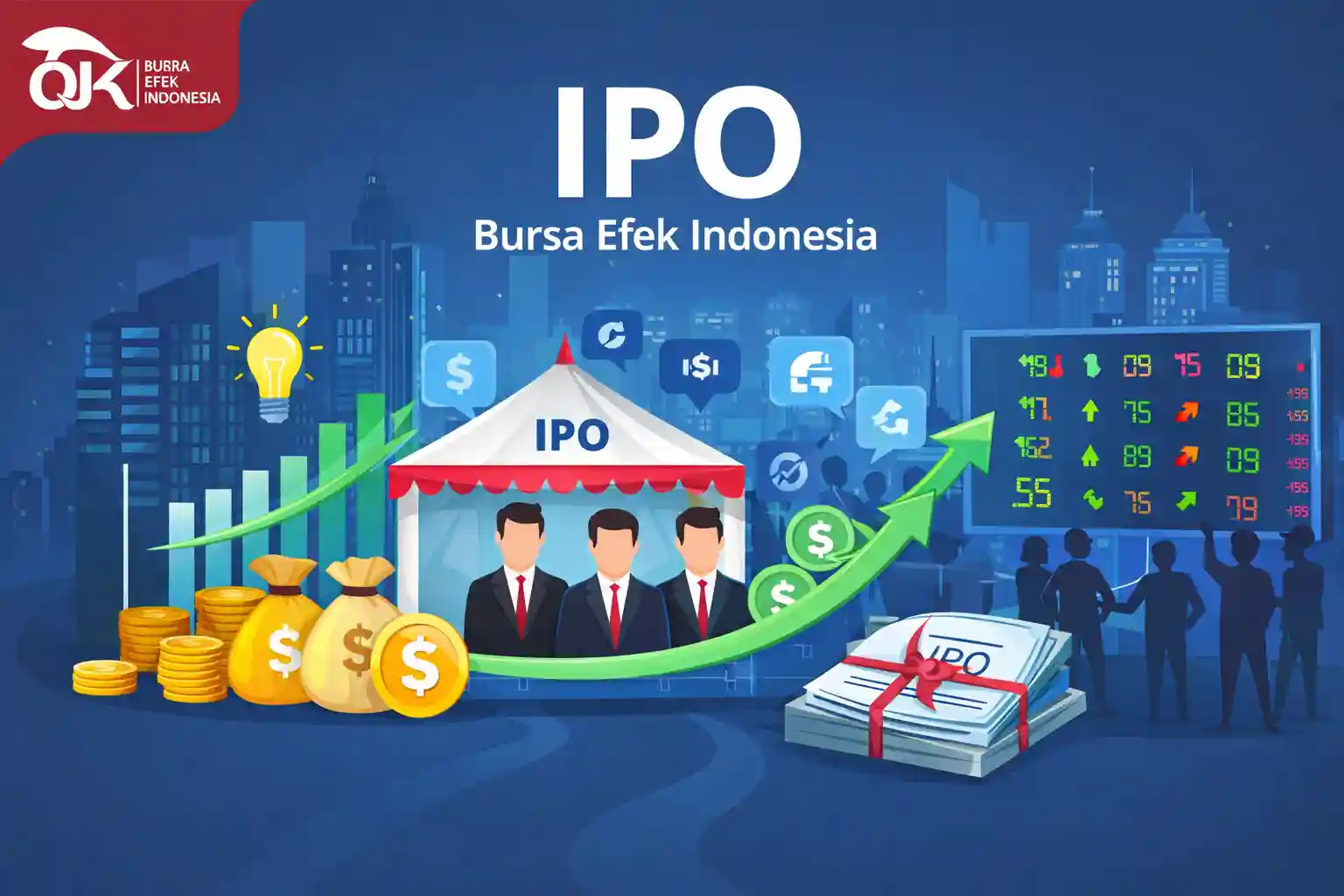 Ilustrasi IPO. Foto: AI untuk KabarBursa.com.