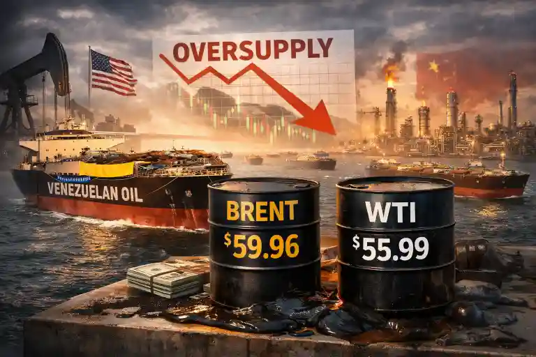Ilustrasi minyak global tertekan risiko oversupply minyak Venezuela. Foto: AI untuk KabarBursa.