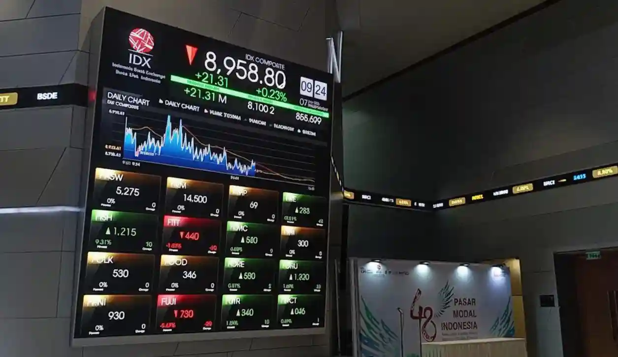 IHSG berhasil bertahan di level 9.000 hingga akhir perdagangan hari ini. Foto: Desty Luthfiani/KabarBursa.
