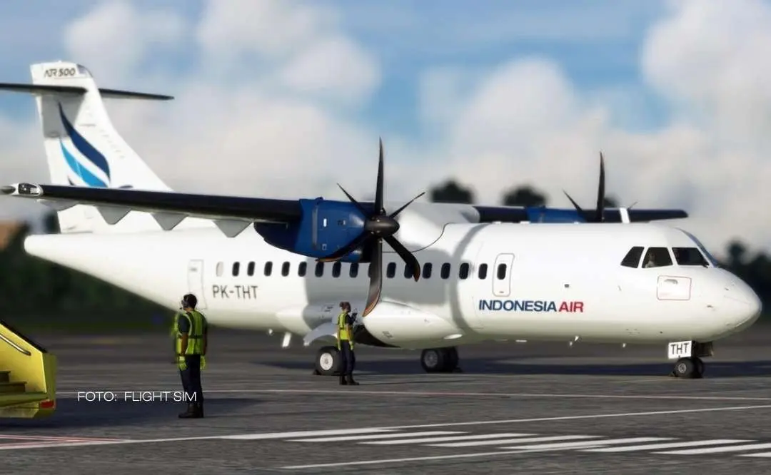 Pesawat ATR 42-500 dengan registrasi PK-THT telah memenuhi seluruh persyaratan kelaikudaraan. Foto: Akun X@Flight SIM