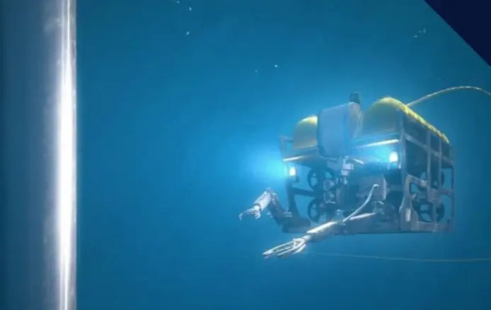 Perangkat Remotely Operated Vehicle (ROV) milik PT Atlantis Subsea Indonesia Tbk (ATLA) yang digunakan untuk mendukung operasi lepas pantai, mulai dari inspeksi bawah laut, pemantauan pendaratan, hingga pekerjaan perbaikan dan pemeliharaan (Inspection, Repair, and Maintenance/IRM). Foto: Dok. ATLA