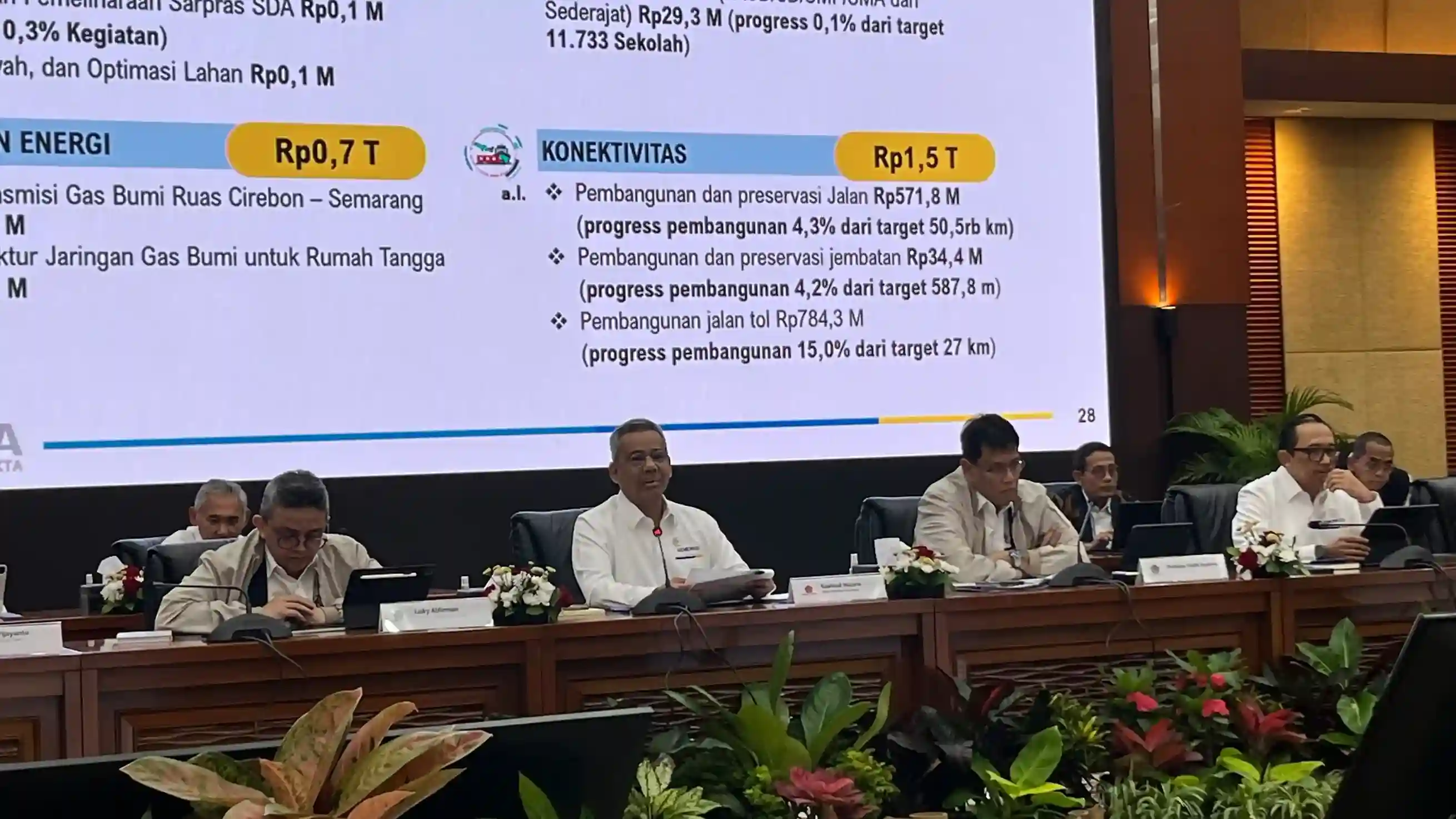 Wakil Menteri  Keuangan (Wamenkeu) Suahasil Nazara (tengah) saat memberikan pemaparan APBN per Januari 2026 (Foto: Kabarbursa/ Nur Nadiyah)