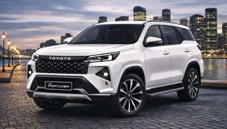 Bagian depan prediksi desain Toyota Fortuner terbaru yang rumornya meluncur tahun ini atau 2027. Foto: Gaadiwaadi
