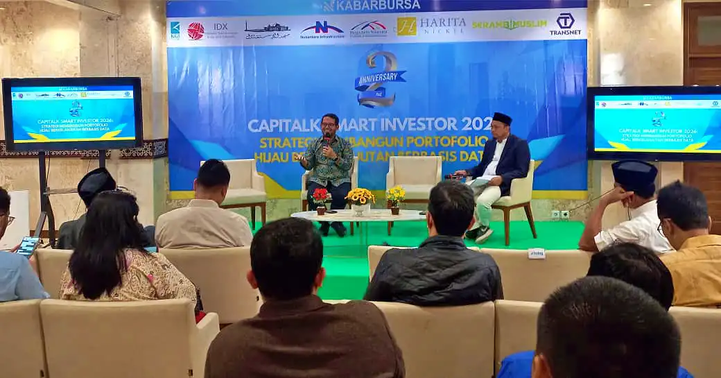 Kepala Divisi Pasar Modal Syariah BEI Irwan Abdalloh dalam forum Capital Smart Investor 2026 di Masjid Istiqlal. (Foto: Kabarbursa.com/Syahrianto)