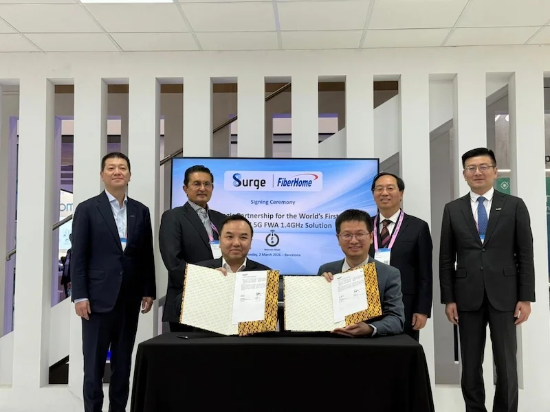 Jajaran direksi PT Solusi Sinergi Digital Tbk dan Wuhan FiberHome International Technologies Co. Ltd menjalin kerja sama. Doc. WIFI