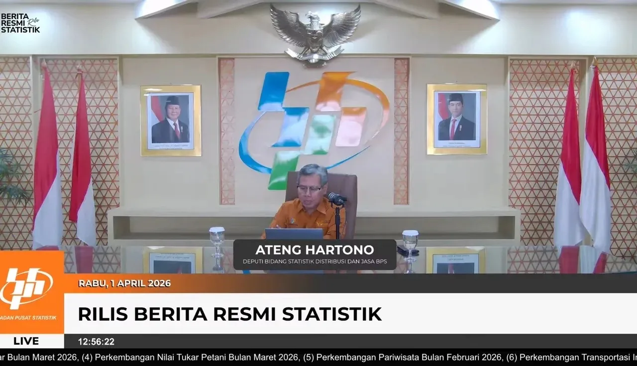 Produksi beras Maret-Mei 2026 diproyeksi turun 11 persen oleh BPS, berisiko mendorong kenaikan harga pangan dalam negeri. Foto: Dok. YouTube BPS