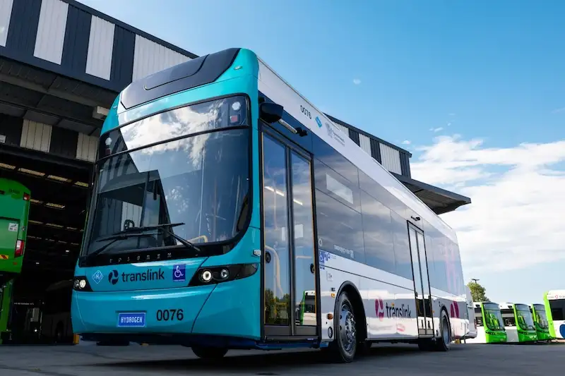 Ilustrasi bus yang menggunakan bahan bakar hidrogen. Foto: volgreen