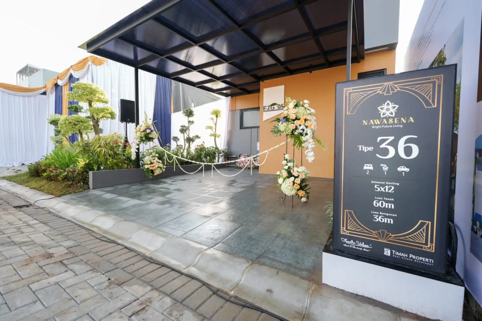 Contoh rumah cluster Nawasena yang diluncurkan Anak usaha PT Timah (Persero) Tbk atau dalam kode saham TINS di sektor properti, PT Timah Karya Persada Properti (TKPP). Foto: Dok. TINS