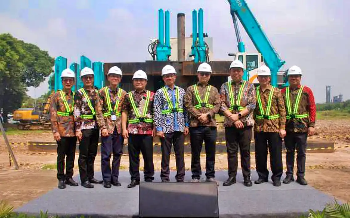Proyek gudang Argo Pantes (ARGO) untuk J&T Cargo mulai dibangun. (Foto: Dok. Argo Pantes)