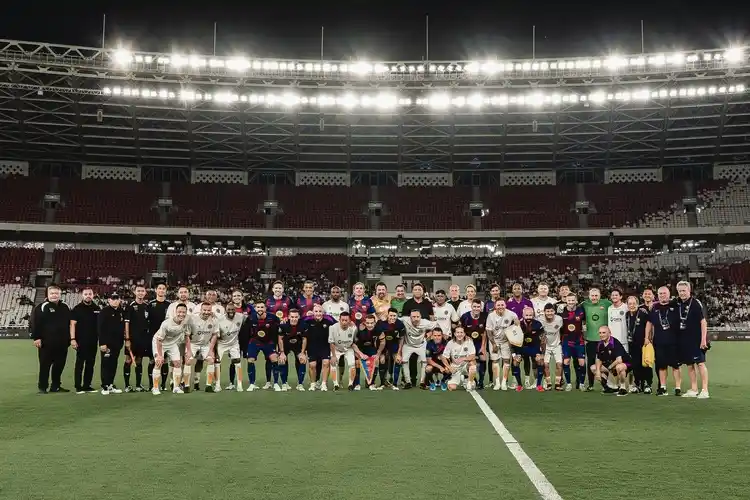 Dukung laga internasional Clash of Legends 2026, BRI perkuat engagement lewat sepak bola dunia. Foto: Official Photographer Clash of Legends, Jakarta.
