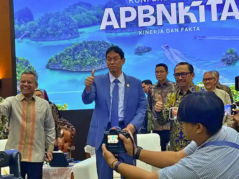 Menteri Keuangan (Menkeu) Purbaya Yudhi Sadewa dalam konferensi pers APBN KiTa pada Selasa, 5 Mei 2026 di Jakarta. (Foto: Kabarbursa.com/Gusti Ridani)