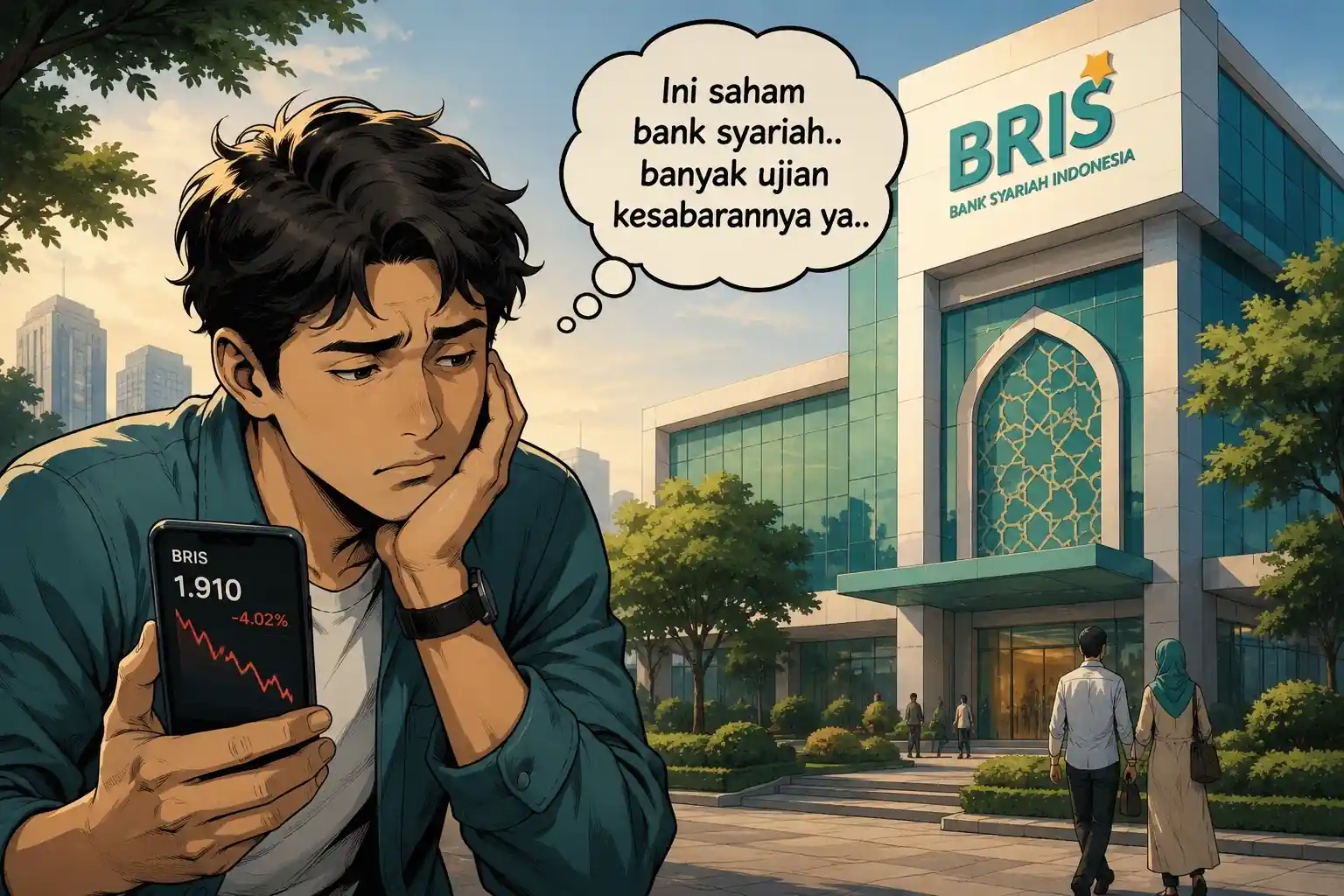 Pasar mulai menghitung ulang valuasi BRIS setelah reli dan RUPS 2026. Asing masih aktif keluar-masuk meski analis tetap bullish. Gambar dibuat oleh AI untuk KabarBursa.