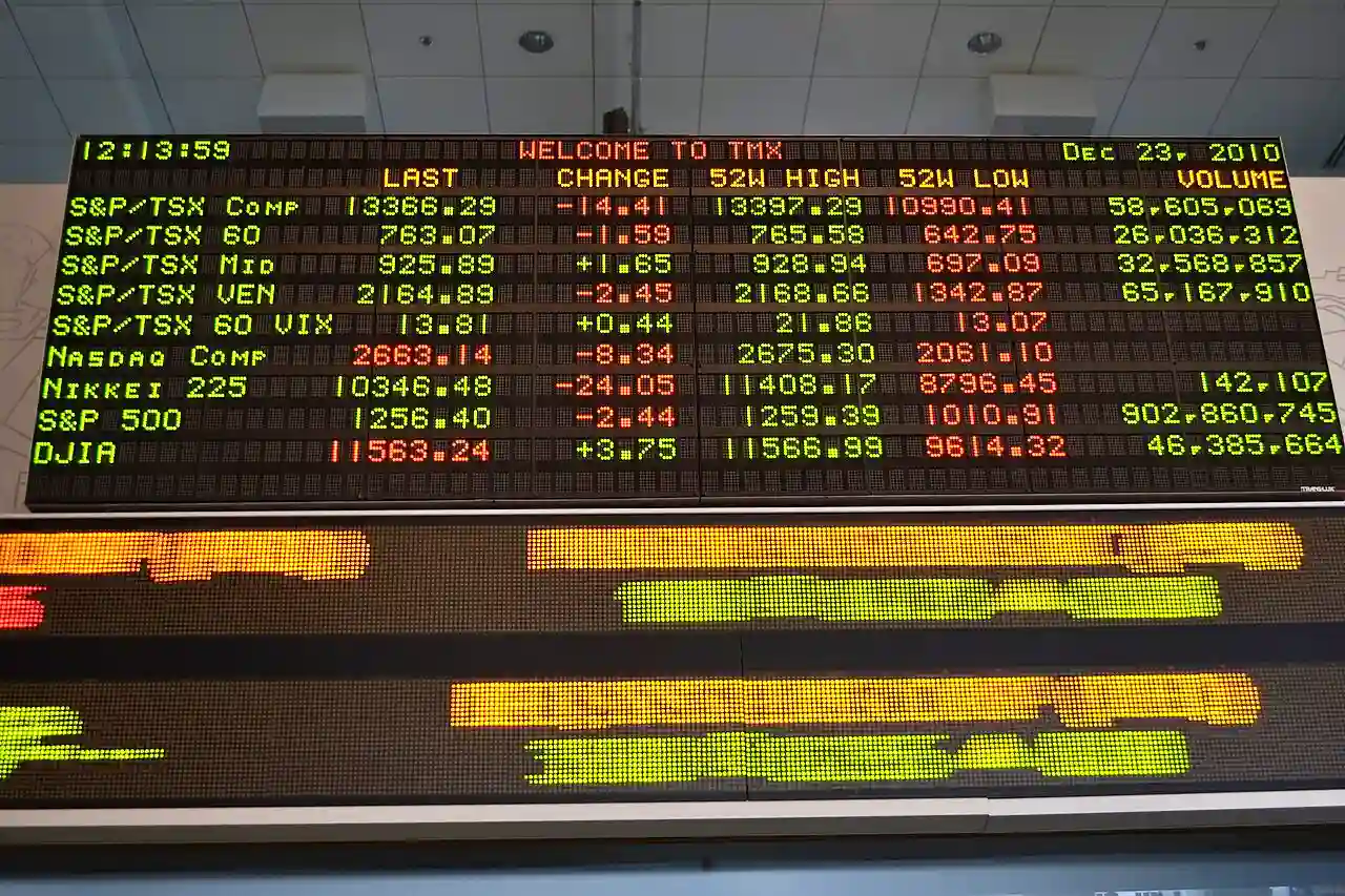 Ilustrasi: Layar yang menampilkan beberapa indeks saham dunia. (Foto: Open Grid Scheduler/Grid Engine)