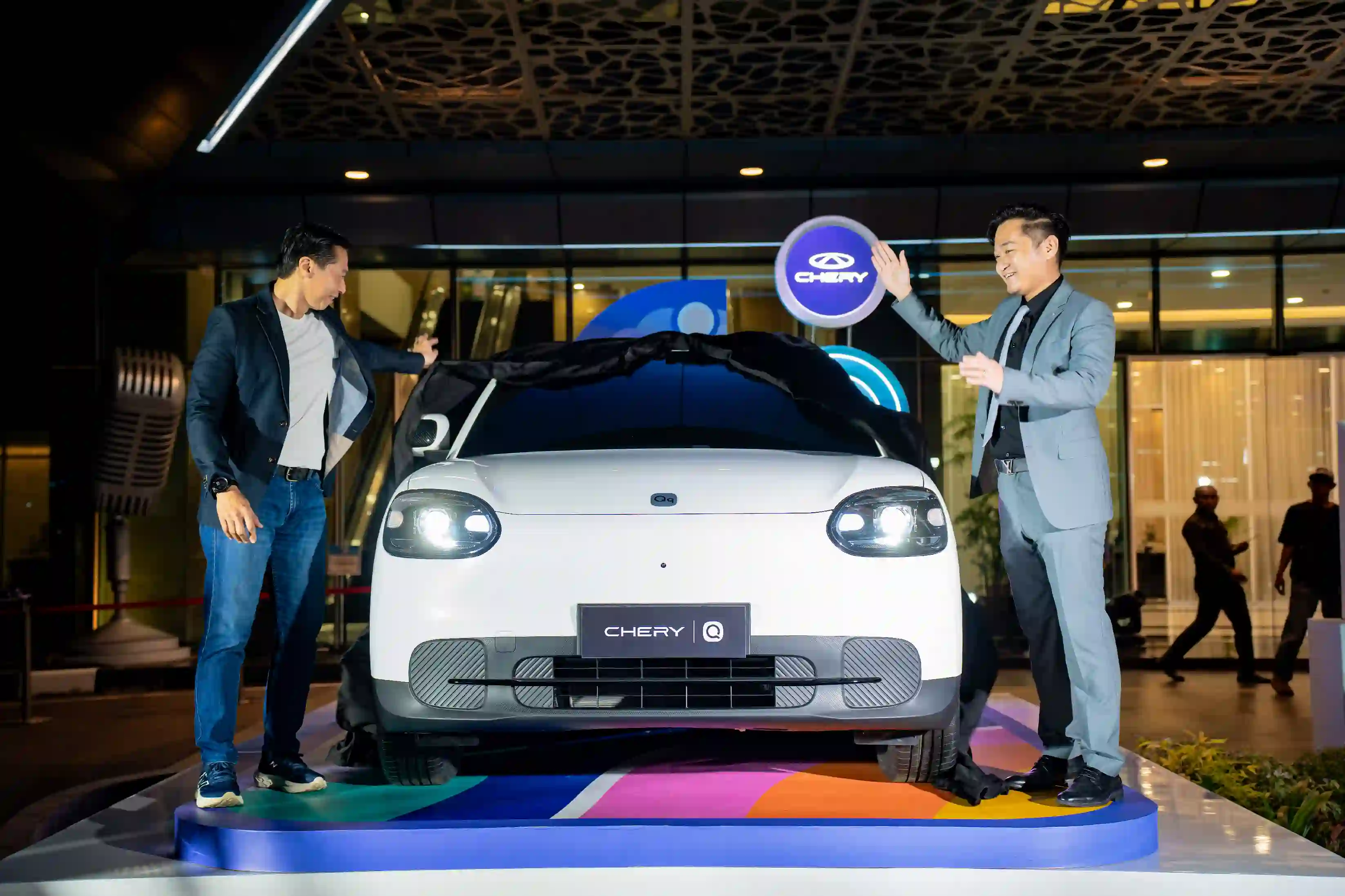 Mobil listrik baru Chery Q lakukan debut di Indonesia. Jarak tempuh 400 km, bawa banyak fitur, estimasi harganya Rp200 jutaan. Foto: dok. Chery