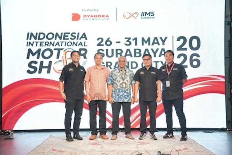 Persiapan gelaran Indonesia International Motor Show (IIMS) Surabaya 2026 yang akan berlangsung pada 26-31 Mei 2026 di Grand City Surabaya. Foto: dok Dyandra.