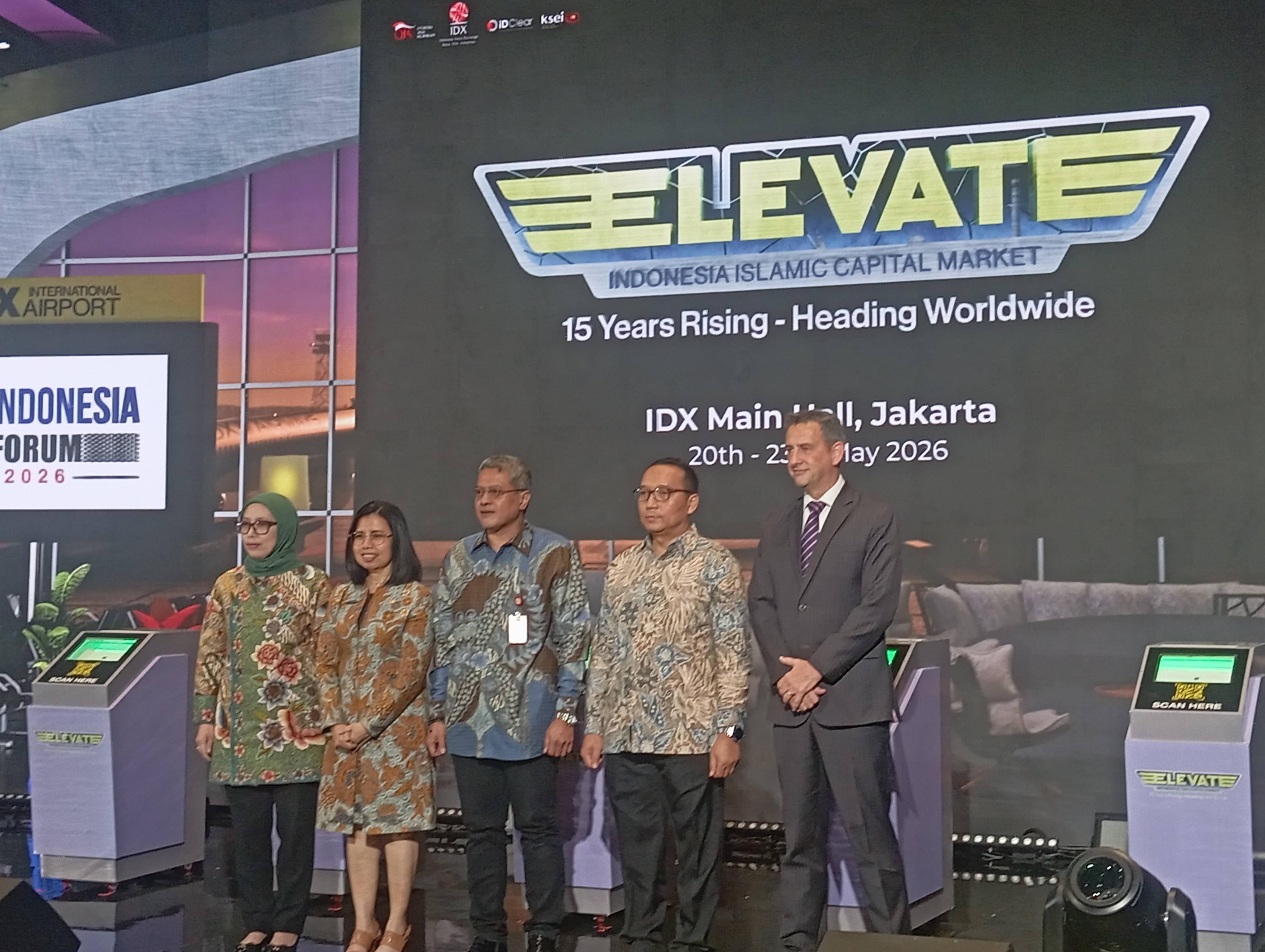Seremoni pembukaan Elevate 2026: Indonesia Islamic Capital Market – 15 Years Rising Heading Worldwide di Main Hall Bursa Efek Indonesia (BEI), Jakarta, Selasa, 20 Mei 2026. Doc. Desty Luthfiani/ KabarBursa.com
