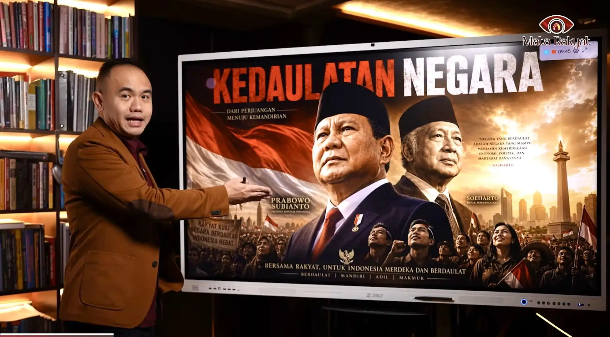 Narasi Analis Saham Astronacci Gema Merdeka Goeyardi mengaitkan pelemahan IHSG dan rupiah dengan tekanan geopolitik asing. Seberapa kuat argumen itu secara fundamental? Foto: Tangkapan layar YouTube Astronacci Internasional.