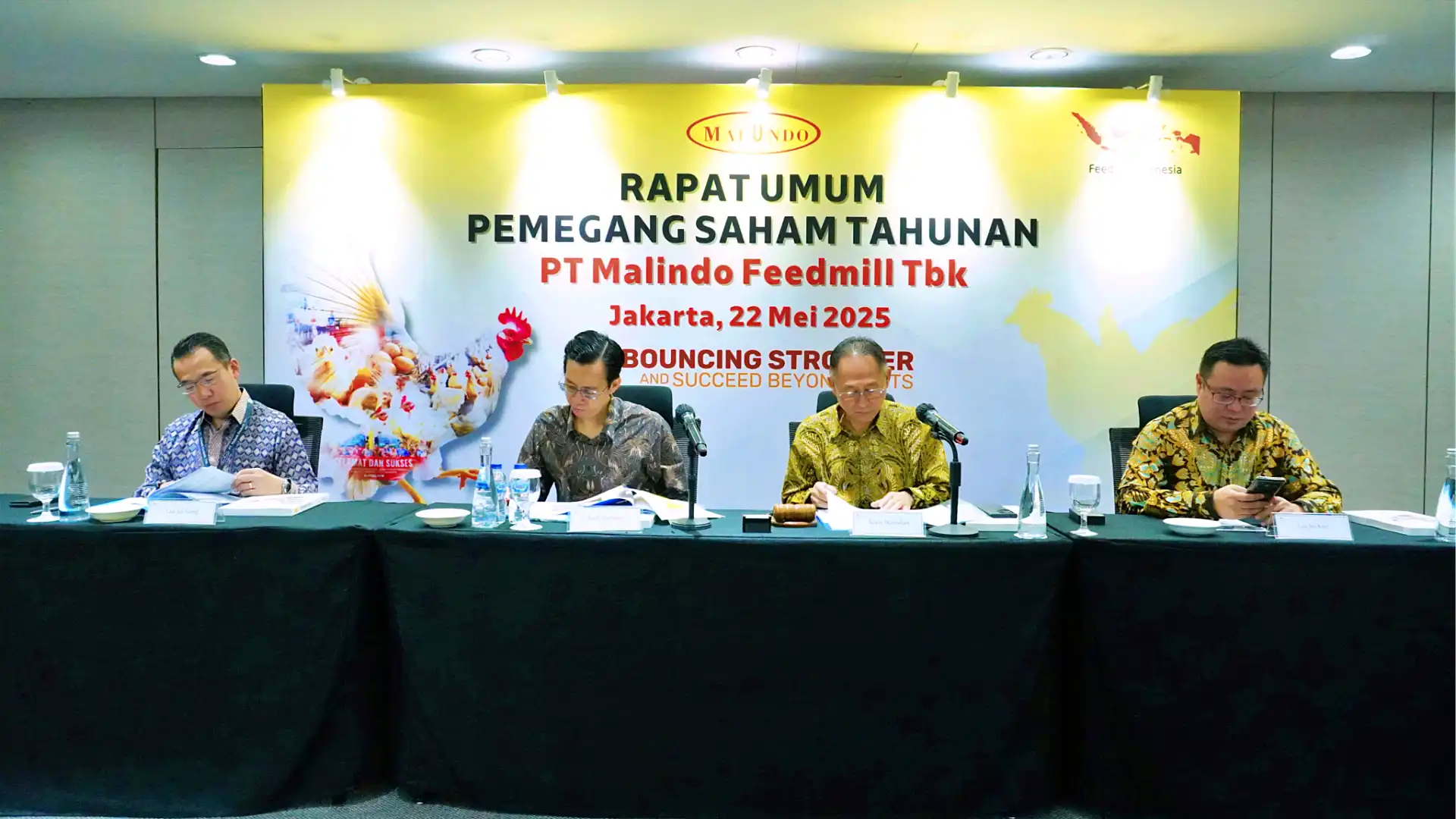 RUPS Tahunan MAIN menyetujui pembagian dividen tunai Rp52 per saham dari laba tahun buku 2025. (Foto: Dok. Malindo Feedmill)