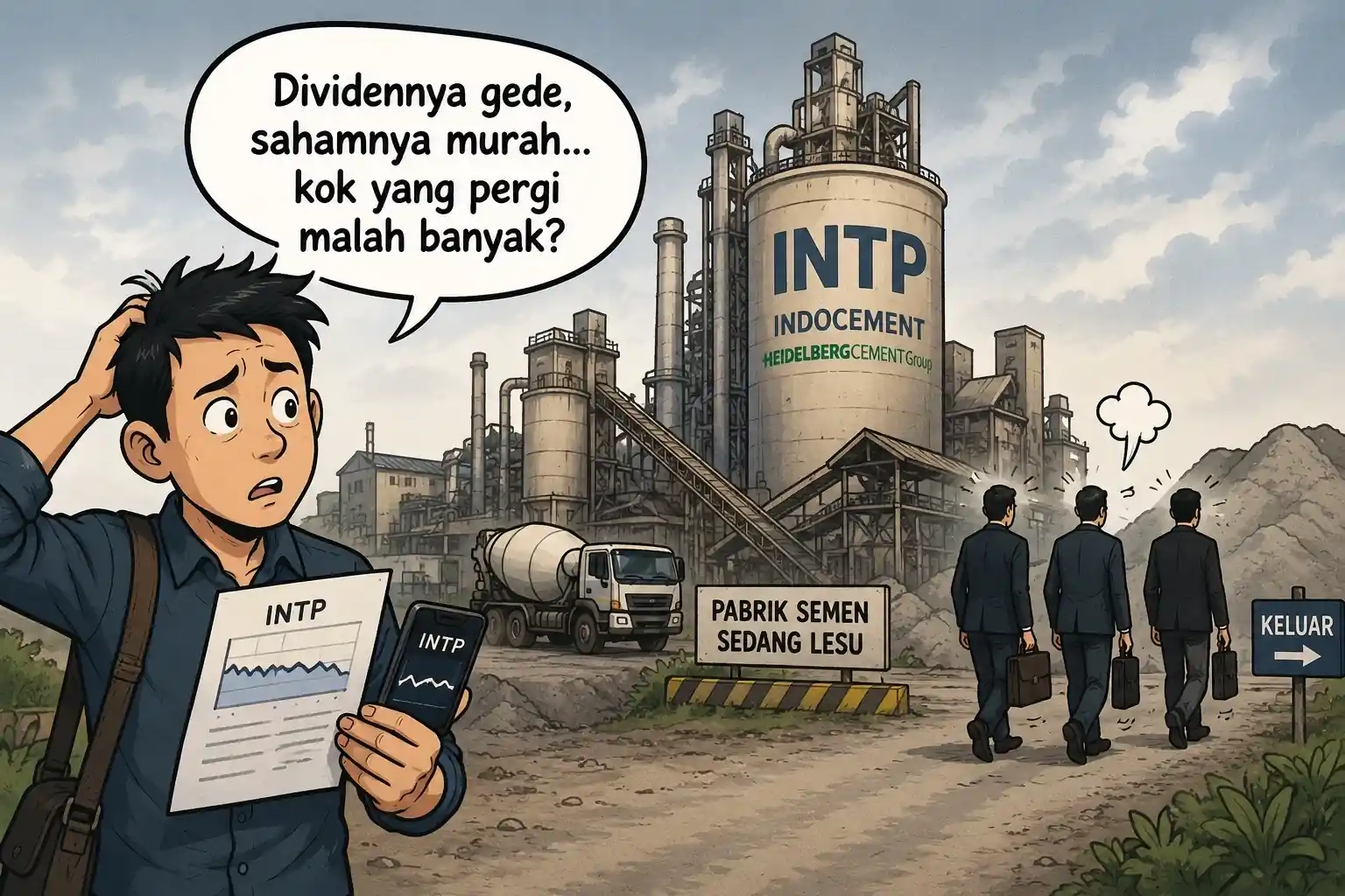 INTP menawarkan dividend yield 9,55 persen dan valuasi murah, namun investor asing masih mencatatkan aksi jual bersih. Simak analisis lengkapnya. Gambar dibuat