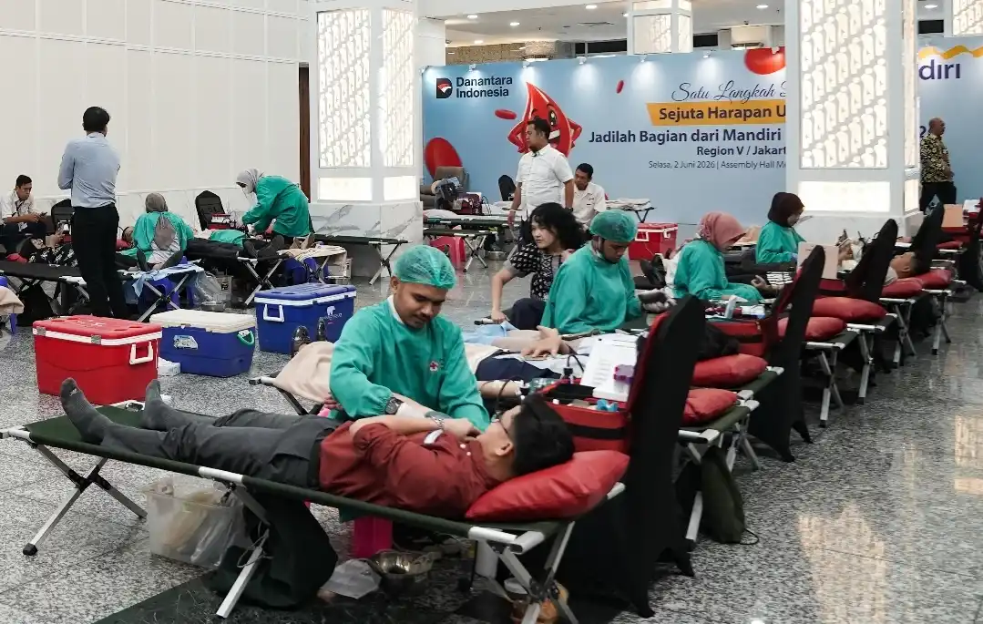 Bank Mandiri dan PMI gelar donor darah serentak, himpun 4.850 pendonor. Foto: dok. Bank Mandiri