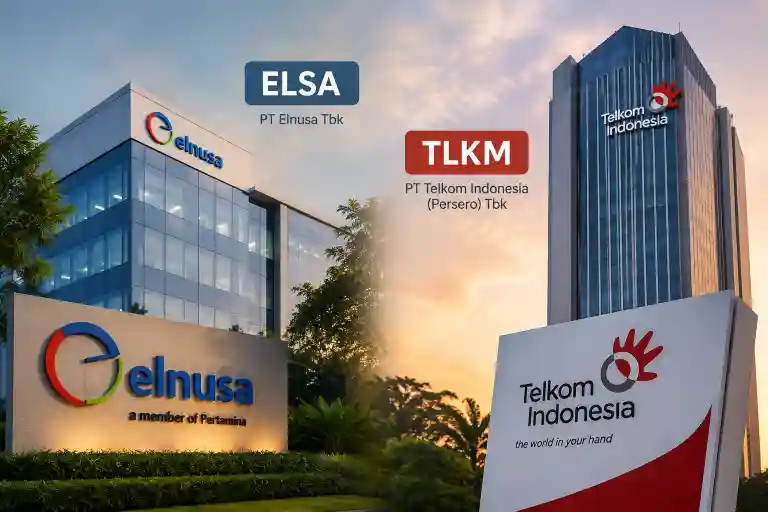 PT Elnusa Tbk (ELSA) dan PT Telkom Indonesia (Persero) Tbk (TLKM), keduanya akan membahas laporan tahunan dan penggunaan laba bersih. (Foto: KabarBursa)