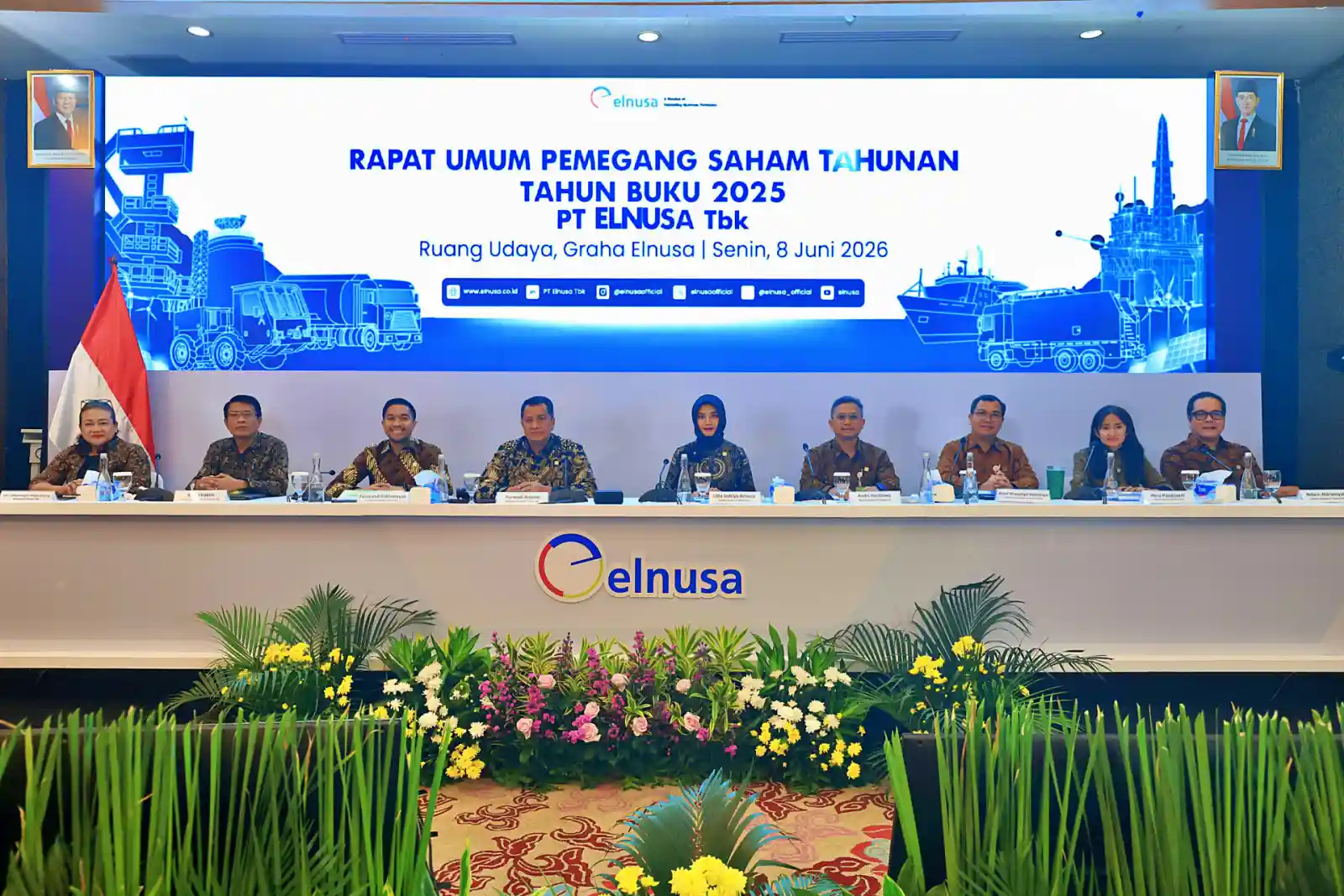 PT Elnusa Tbk resmi memutuskan pembagian dividen tunai sebesar Rp323 miliar dalam Rapat Umum Pemegang Saham Tahunan (RUPST) 2025. (Foto: Dok. Elnusa)